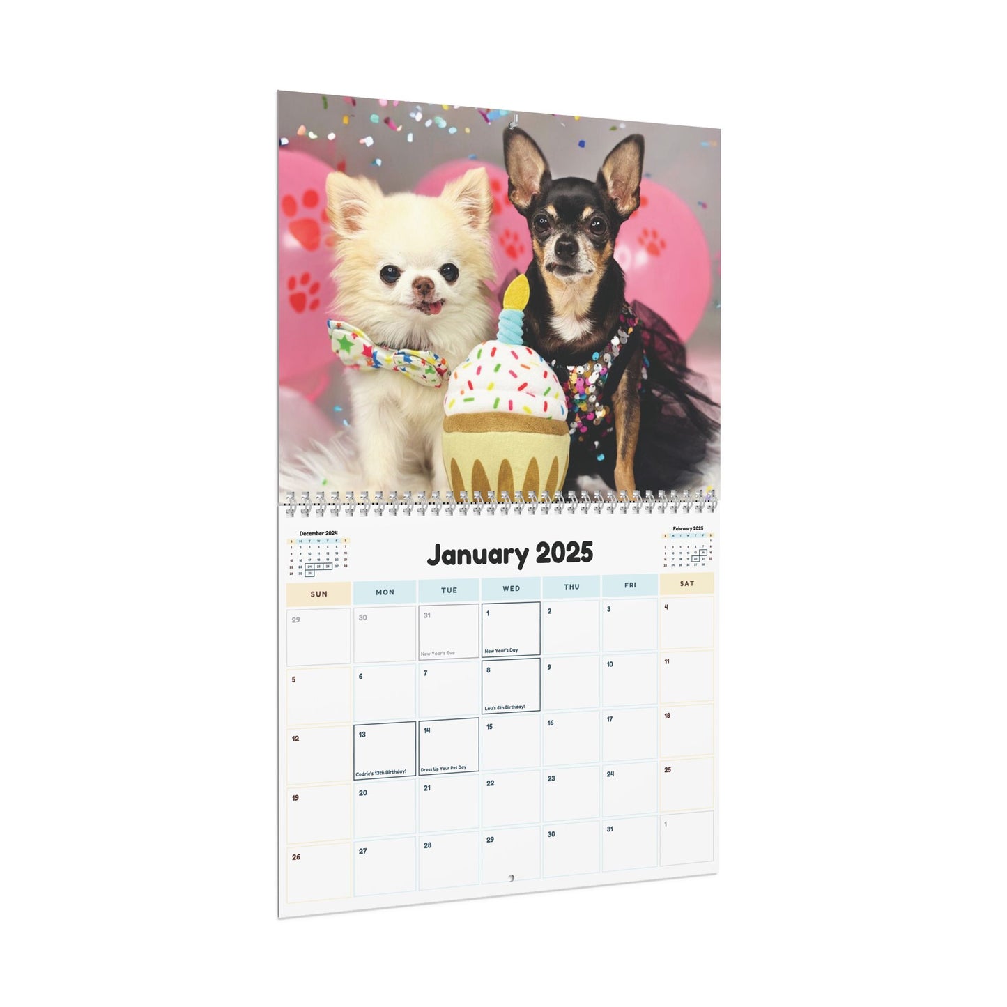 Calendrier 2025 de Cédric et Maya