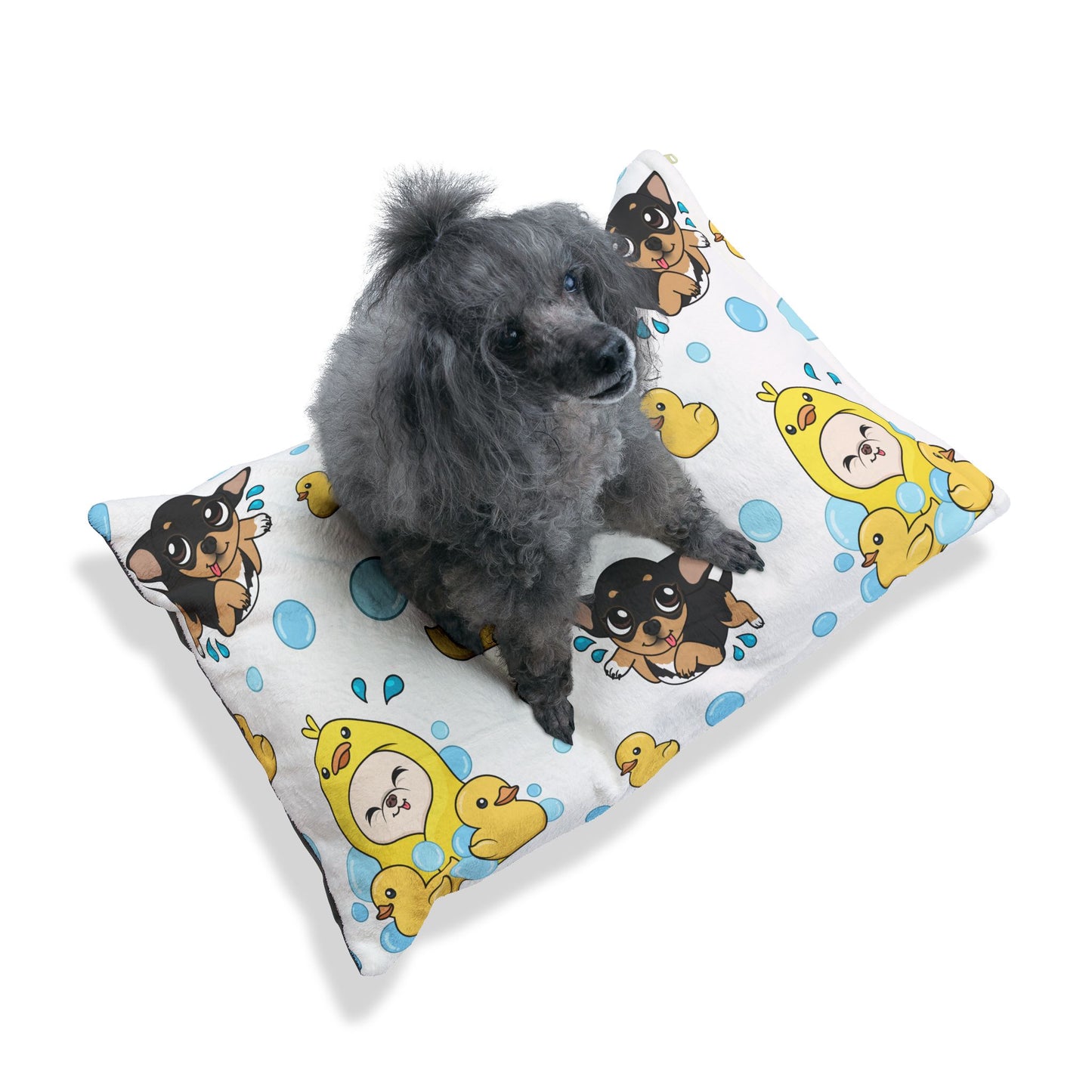 Chihuahua Bath Time Pattern Pet Bed – Bubbles & Snuggles