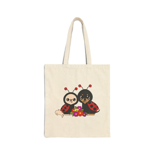 🐞 Cedric & Maya Ladybug Tote Bag – The Cutest Canvas Duo Companion