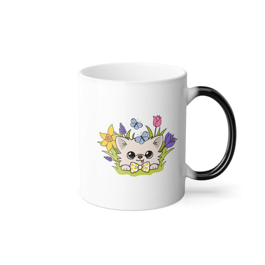 Taza Morphing de colores del jardín de primavera de Cedric