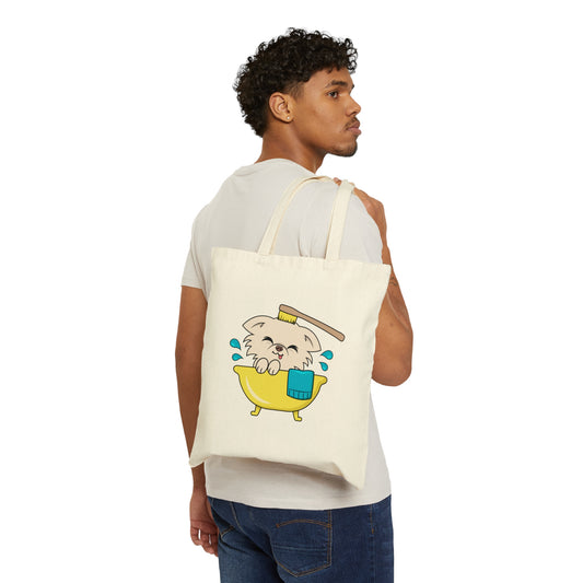 Cedric's Bath Time Cotton Tote - Tiny Chihuahua Shop