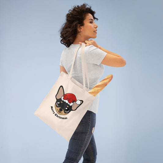 Maya's Merry Christmas Cotton Tote - Tiny Chihuahua Shop