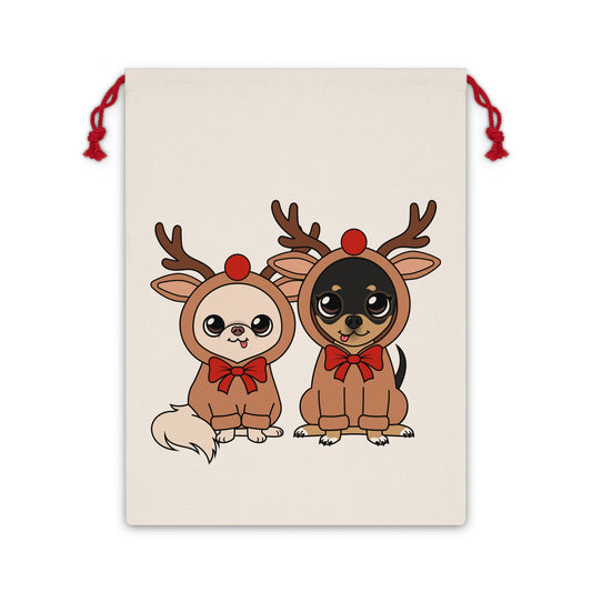 Tiny Reindeers Cedric and Maya Holiday Gift Bag
