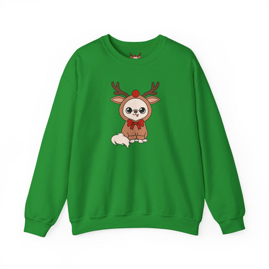 Cedric Reindeer Cheer Unisex Crewneck Sweatshirt – Tiny Festive Joy