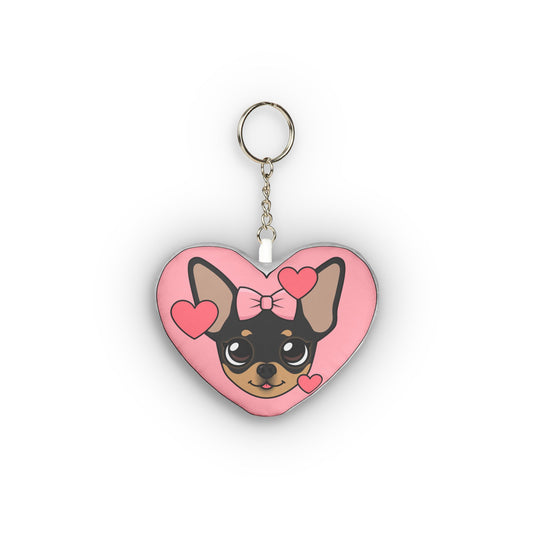 Maya’s Sweet Heart Pink Plush Bag Charm Keychain – Pocket Hug