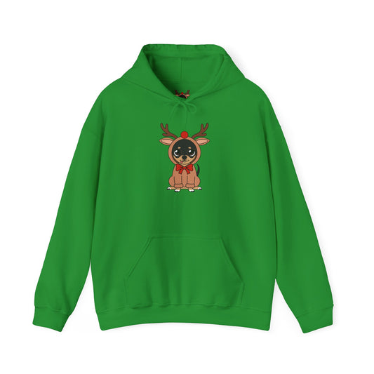Maya Reindeer Moment Unisex Hoodie – Quiet Holiday Magic