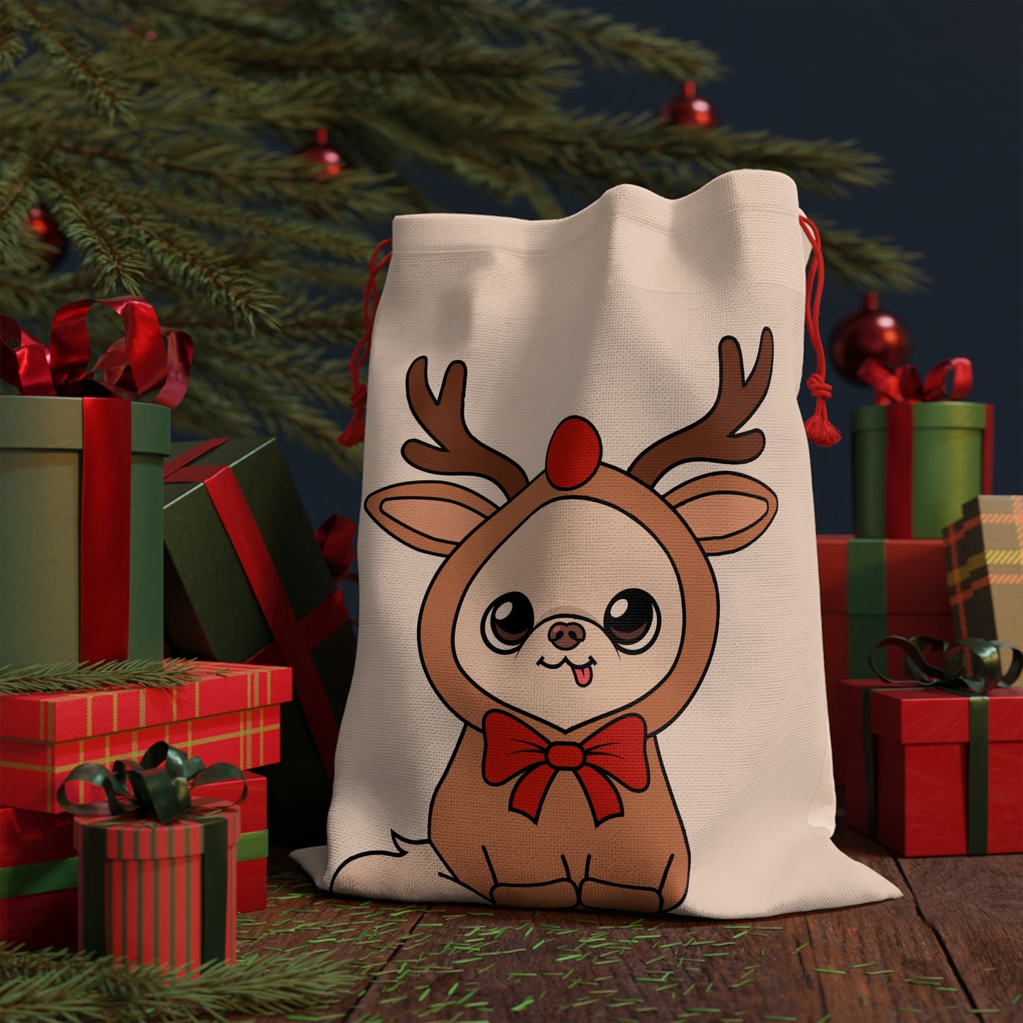 Cedric Reindeer Cheer Holiday Gift Bag
