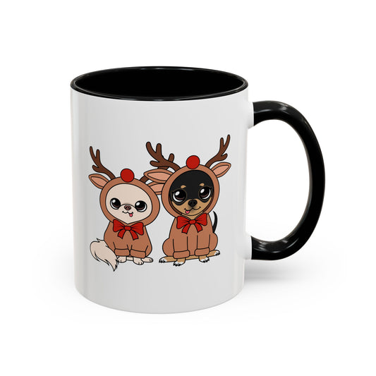 Tiny Reindeers Cedric and Maya Accent Coffee Mug