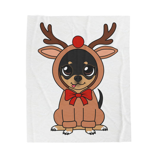Maya Reindeer Moment Velveteen Plush Blanket Hug