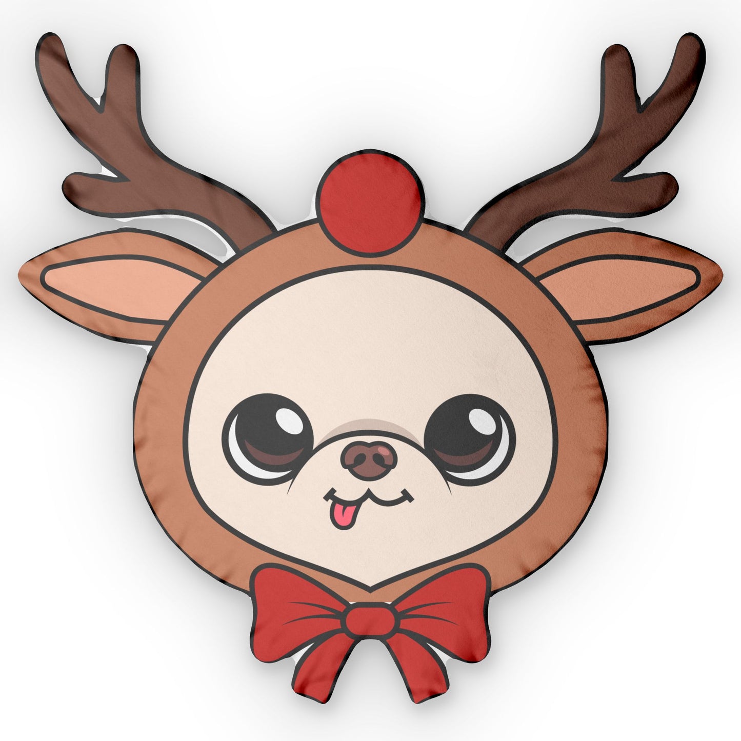 Cedric Reindeer Cheer Shaped Pillow – Tiny Festive Hug
