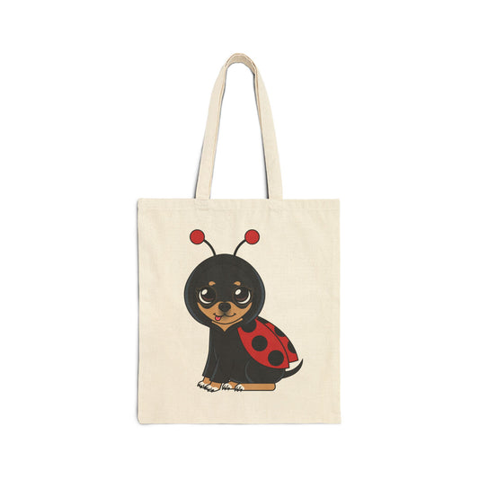 🐞 Maya Ladybug Tote Bag – Spring Sweetness in a Cotton Carry-All