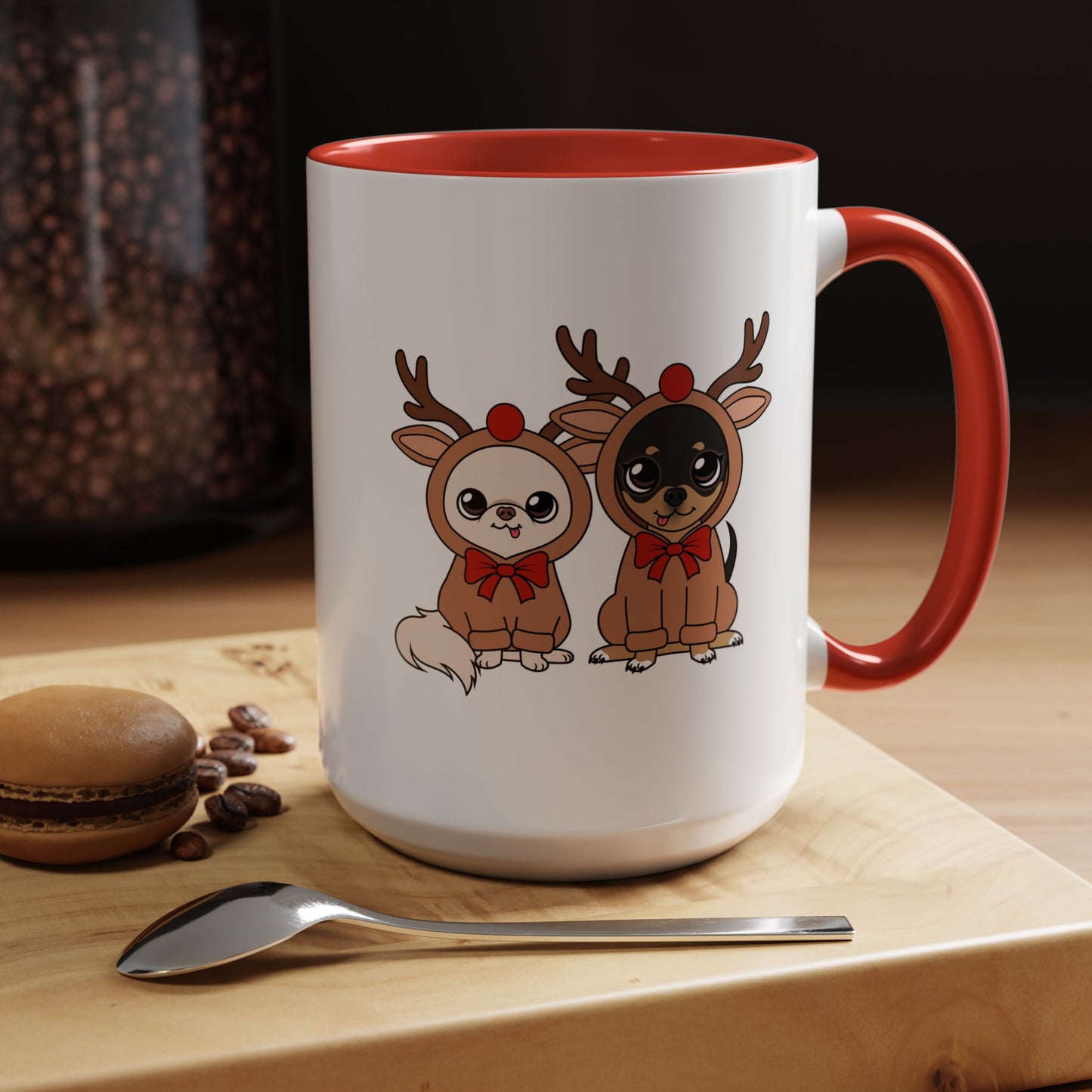 Tiny Reindeers Cedric and Maya Accent Coffee Mug