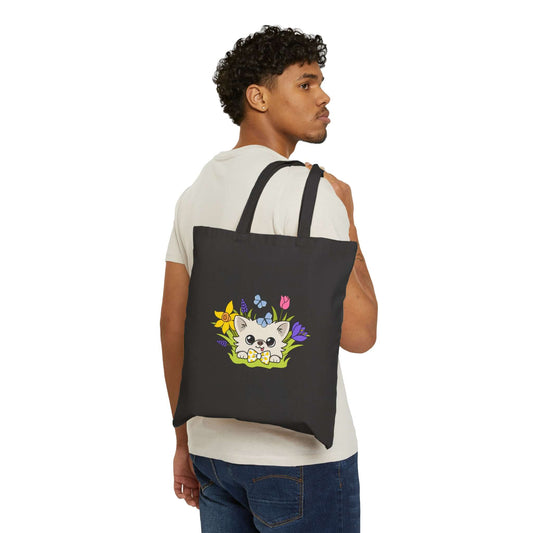 Springtime Cedric's Cotton Tote - Tiny Chihuahua Shop