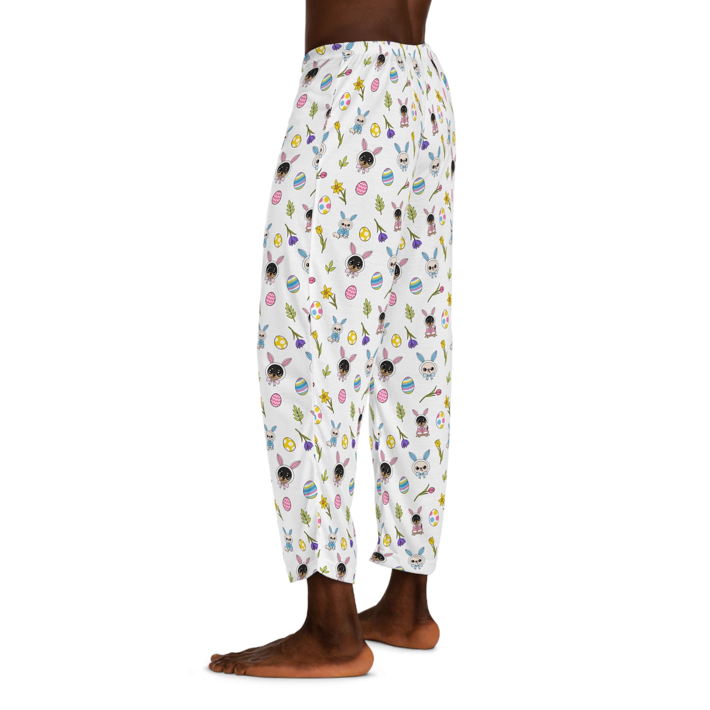 Cedric & Maya Easter Pattern Men’s Pajama Pants – Gentle Spring Joy