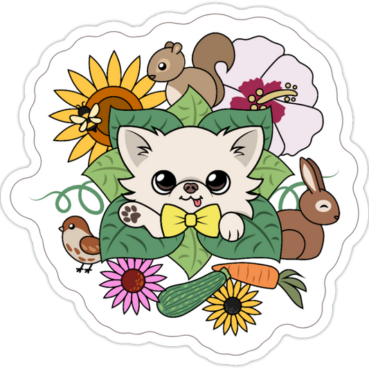 Cedric's Garden Tour Sticker - Tiny Chihuahua Shop