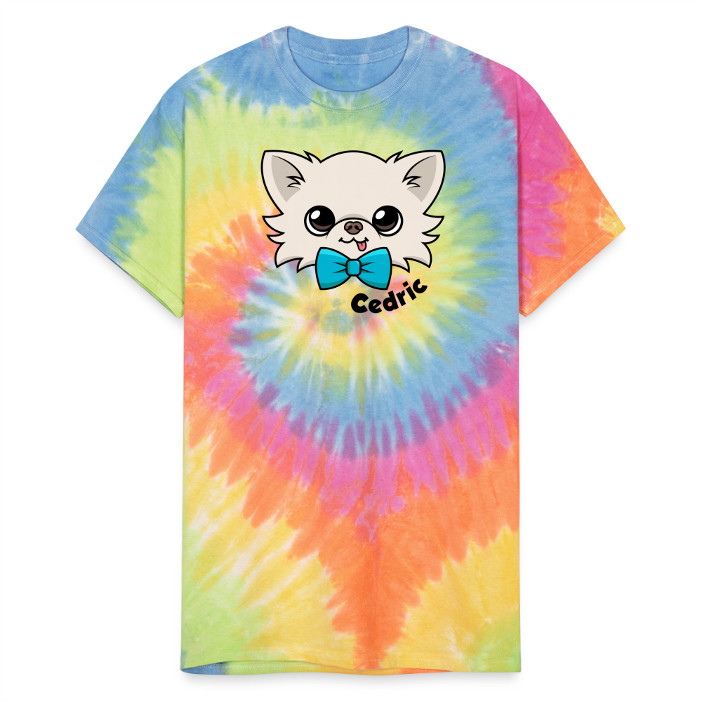 Classic Tiny Chihuahua Cedric's Unisex Tie-Dye Tee - rainbow