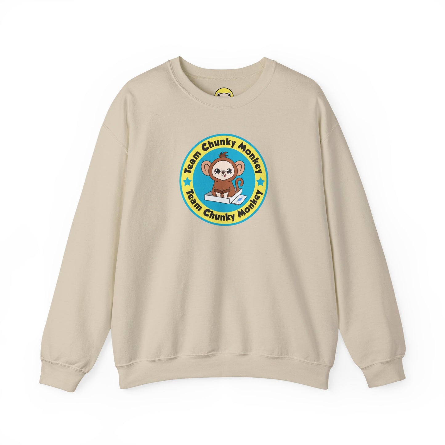 Team Chunky Monkey Badge Crewneck Sweatshirt – Proud, Playful Spirit