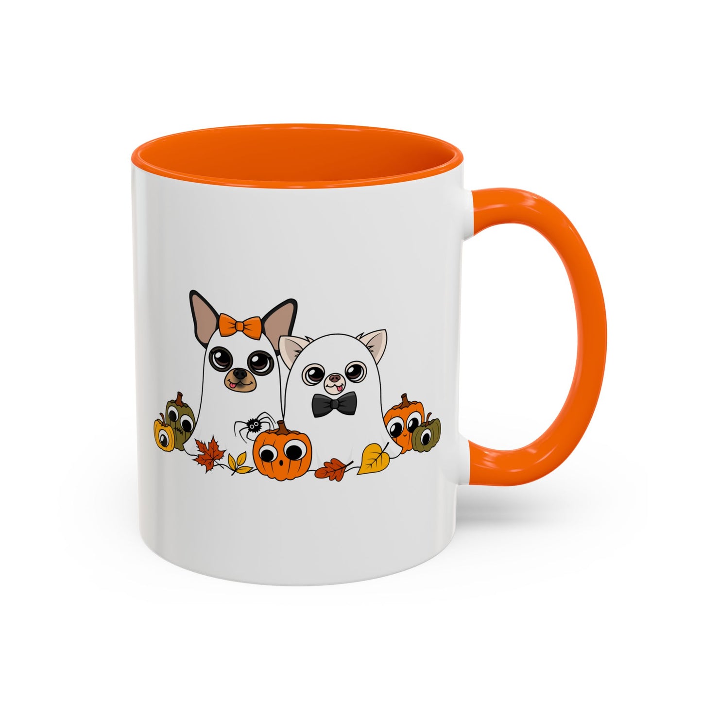 Ghost Chis Halloween Ceramic Mug – Orange or Black, 11oz or 15oz