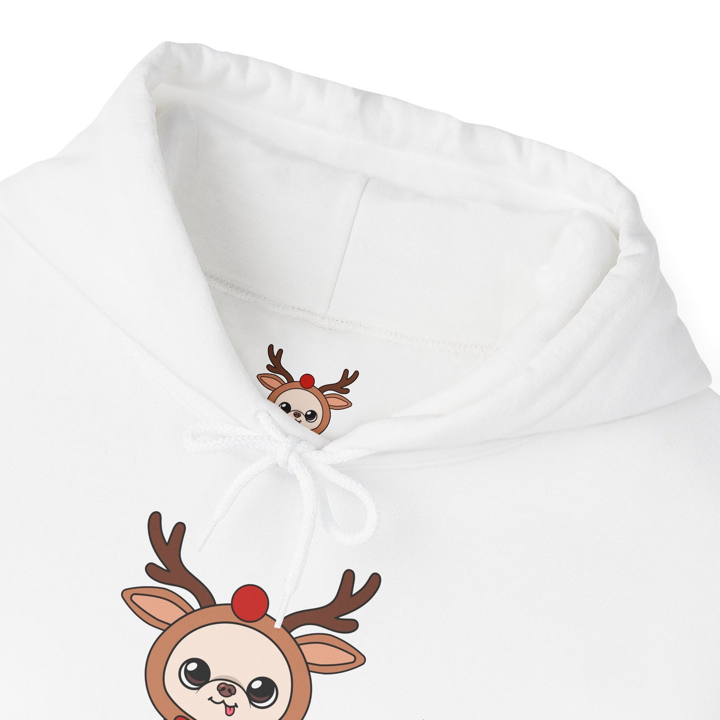 Cedric Reindeer Cheer Unisex Hoodie – Tiny Festive Joy