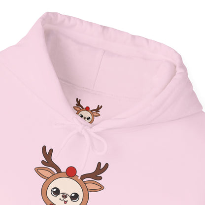 Cedric Reindeer Cheer Unisex Hoodie – Tiny Festive Joy