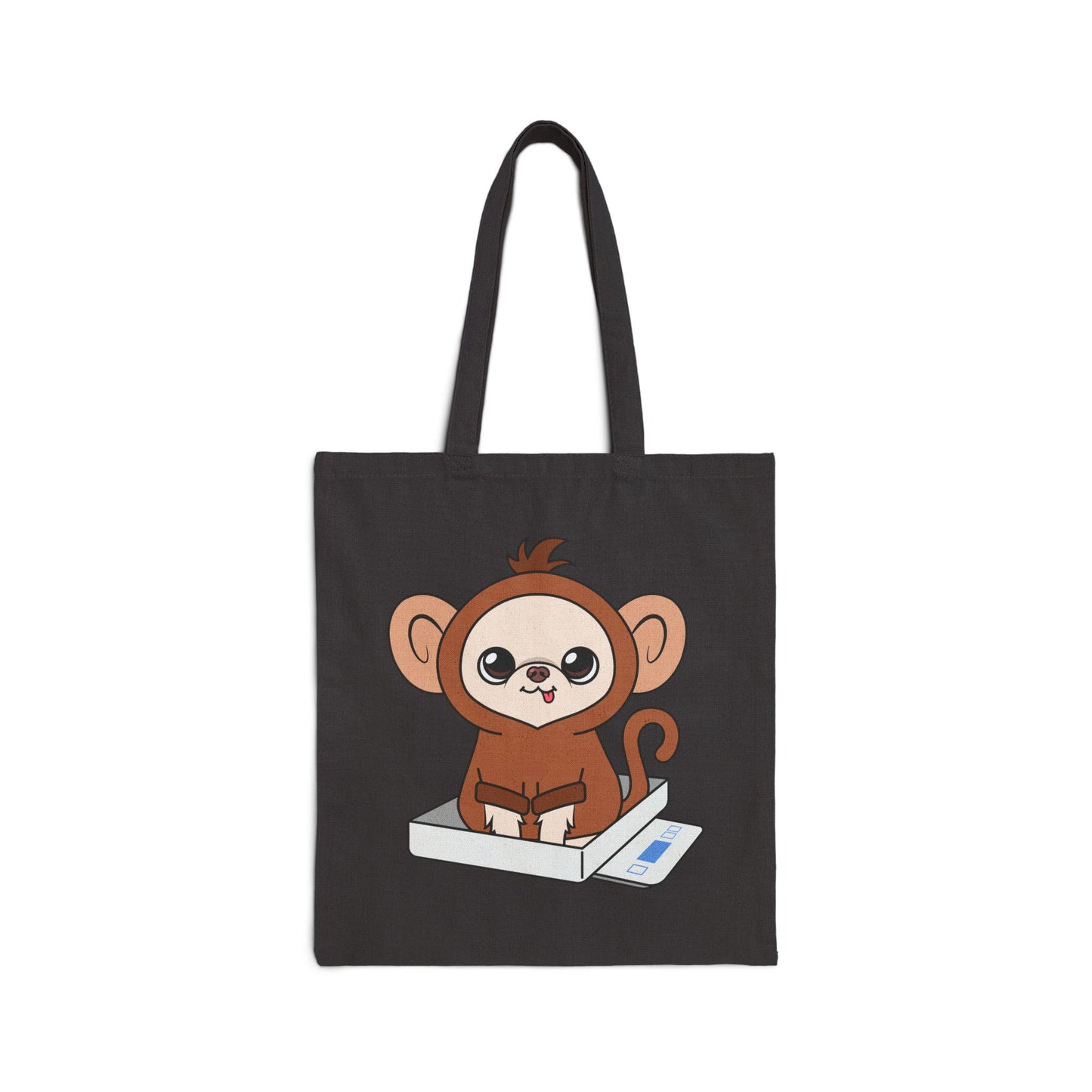 Chunky Monkey Weigh-In Moment Cotton Canvas Tote Bag