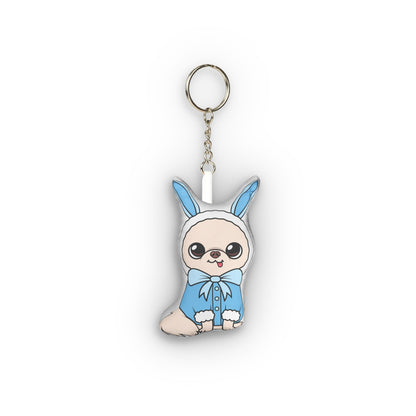 Cedric Easter Bunny Plush Bag Charm Keychain – Soft Spring Calm