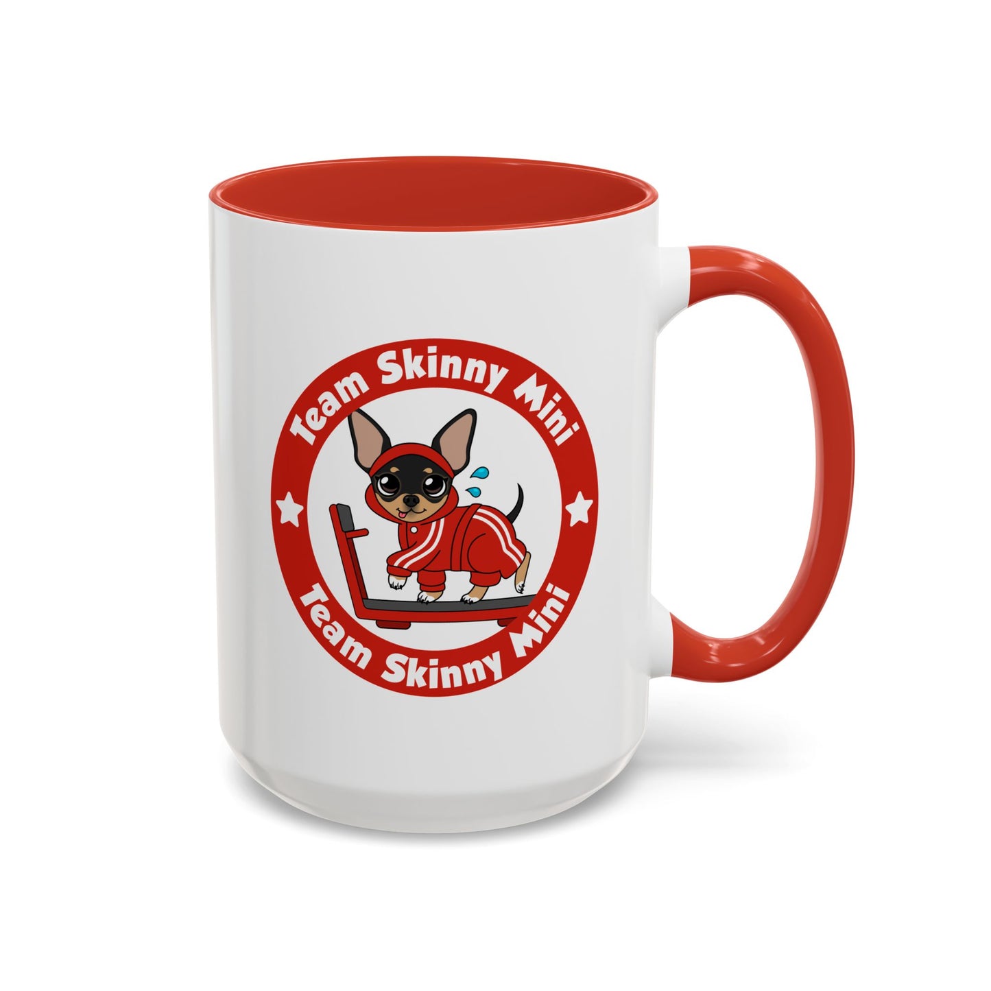 Team Skinny Mini Badge Accent Coffee Mug – Small Steps, Big Cheers