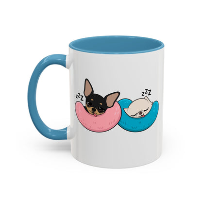 Nap Time Chihuahuas Accent Coffee Mug – Cozy Sibling Snoozes