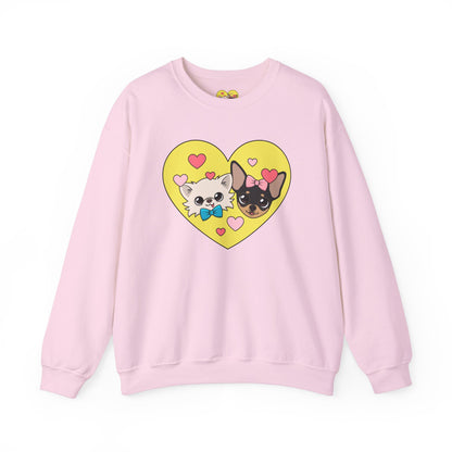 💛 Cedric & Maya’s Sunshine Sibling Sweatshirt – Yellow Heart Edition 💛