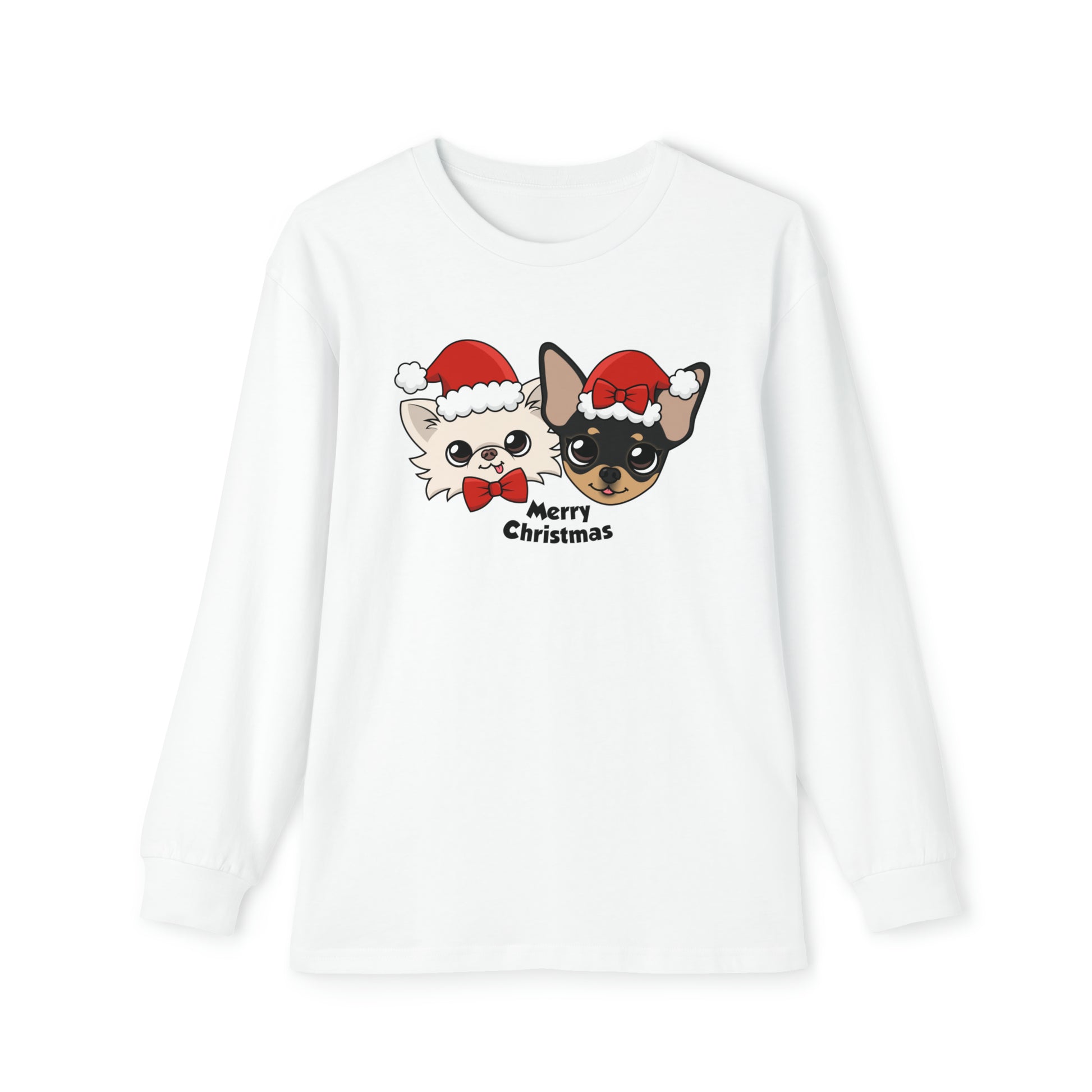 Cedric and Maya Merry Christmas Youth Long Sleeve Holiday Outfit Set - Tiny Chihuahua Shop