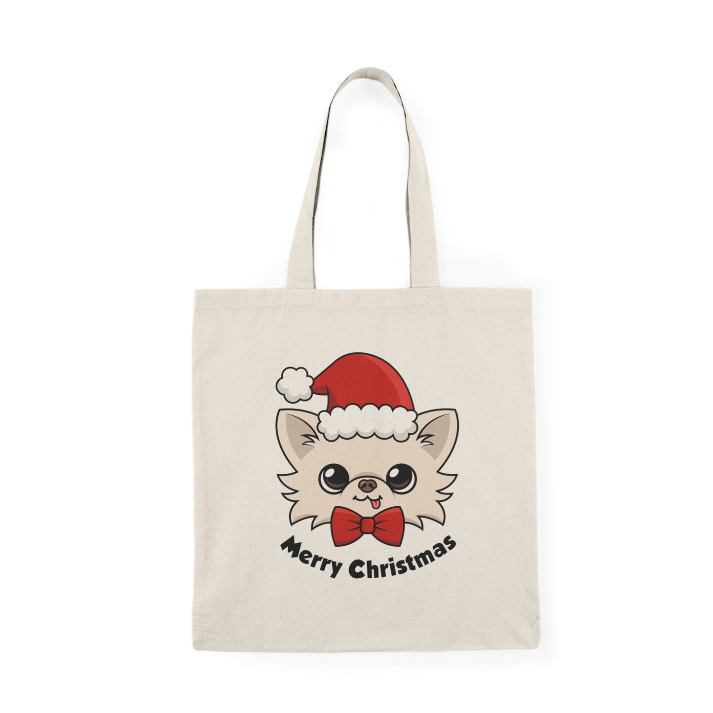 Cedric's Merry Christmas Cotton Tote - Tiny Chihuahua Shop