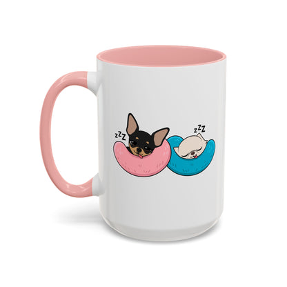 Nap Time Chihuahuas Accent Coffee Mug – Cozy Sibling Snoozes