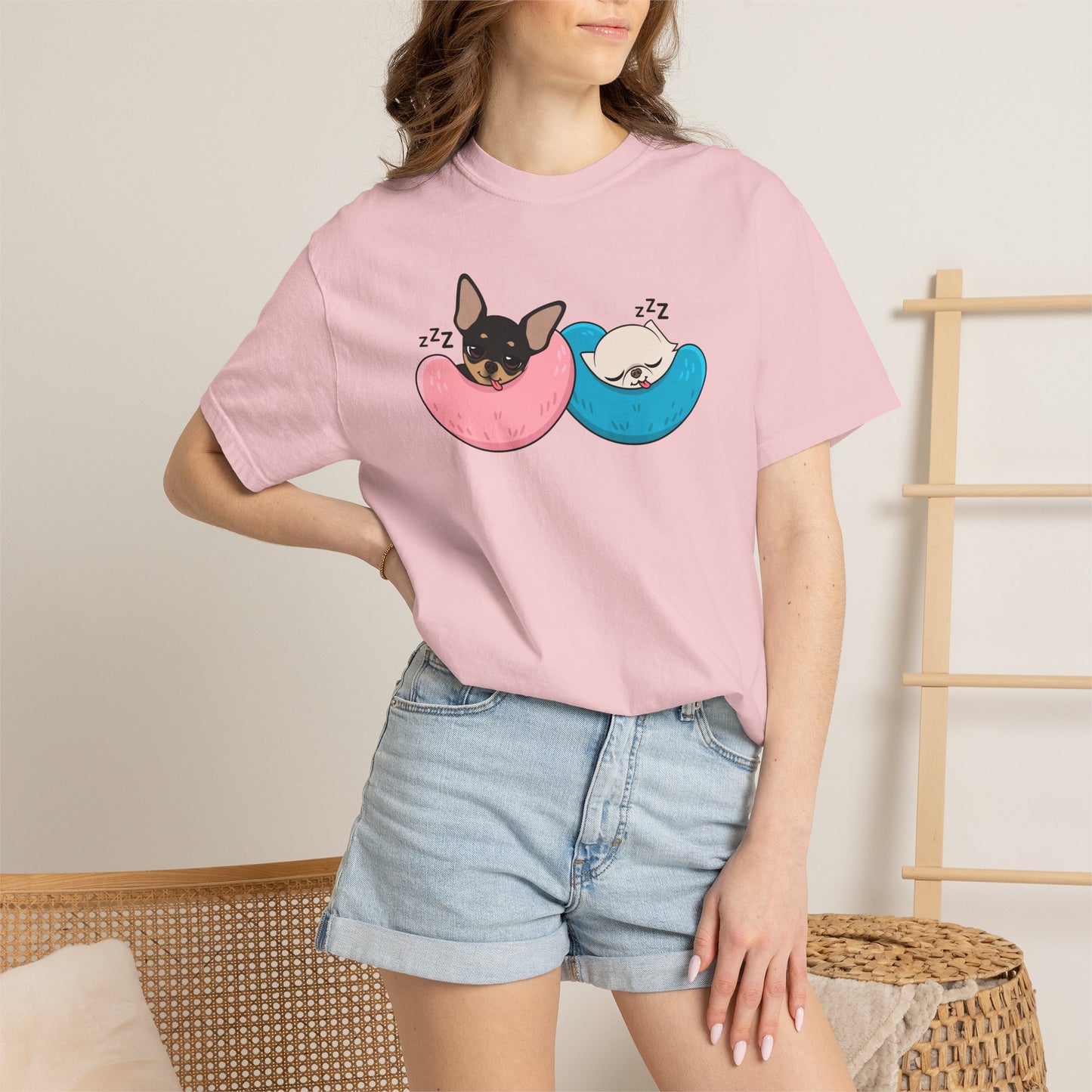 Nap Time Chihuahuas Unisex Garment-Dyed T-Shirt – Cozy Sibling Naps