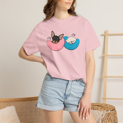 Nap Time Chihuahuas Unisex Garment-Dyed T-Shirt – Cozy Sibling Naps