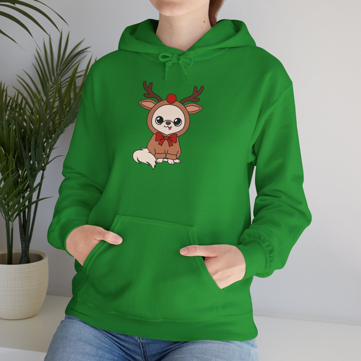 Cedric Reindeer Cheer Unisex Hoodie – Tiny Festive Joy