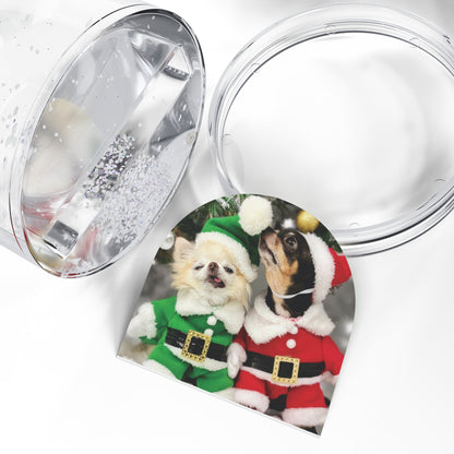 Snow Globe - Elf Cedric and Santa Maya Figurines