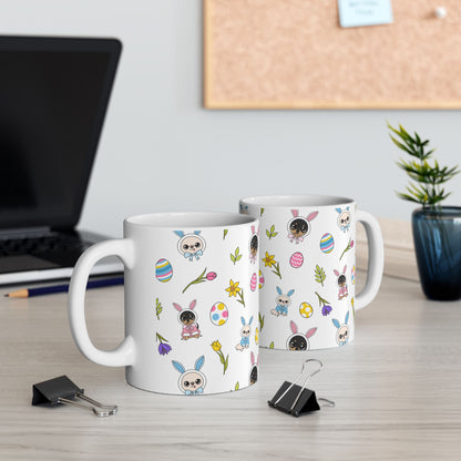 Cedric & Maya Easter Pattern Ceramic Mug – Gentle Spring Sips