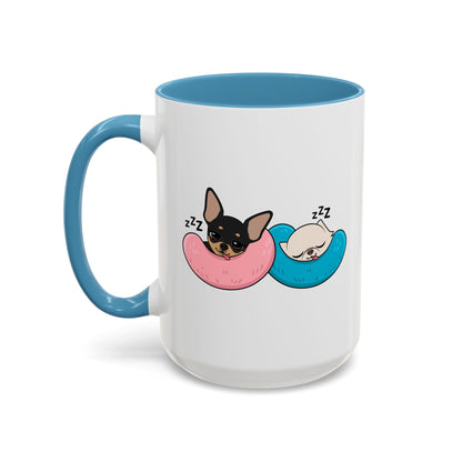 Nap Time Chihuahuas Accent Coffee Mug – Cozy Sibling Snoozes