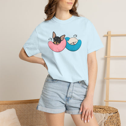 Nap Time Chihuahuas Unisex Garment-Dyed T-Shirt – Cozy Sibling Naps