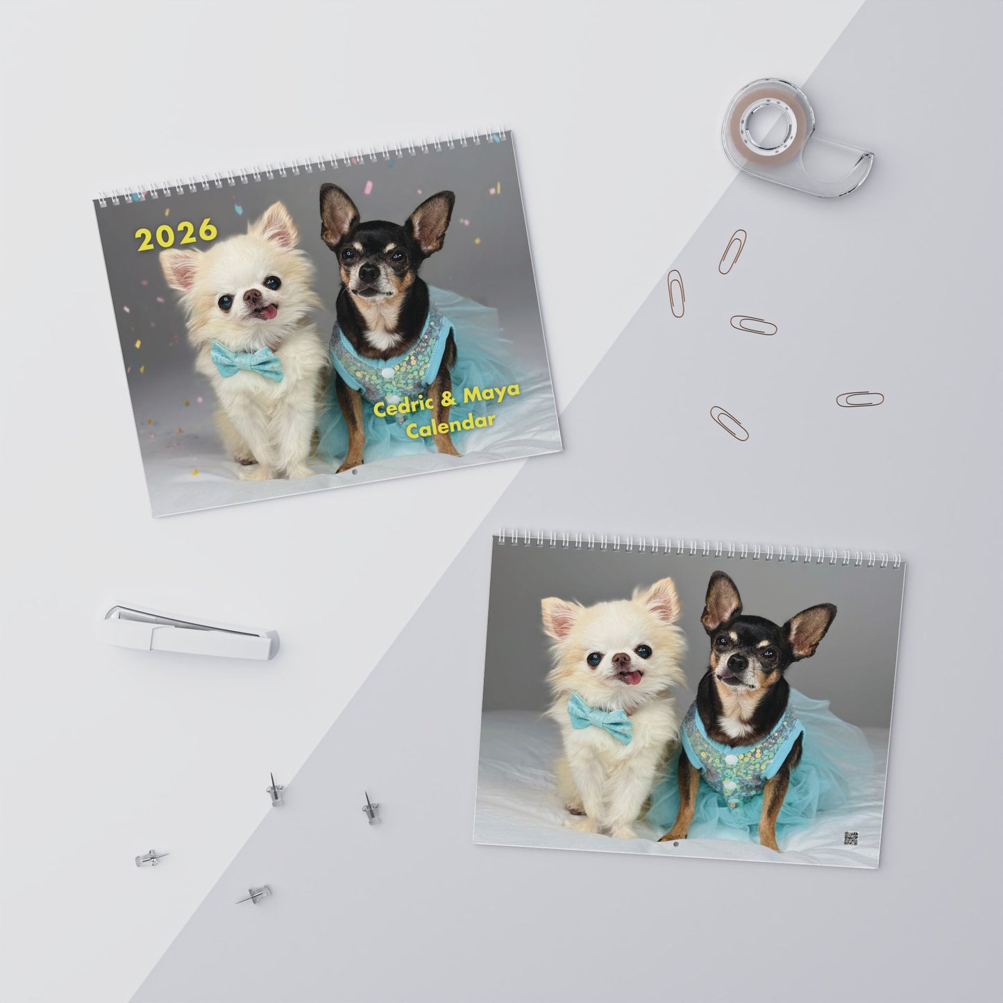 Calendar - Tiny Chihuahua Cedric & Maya 2026