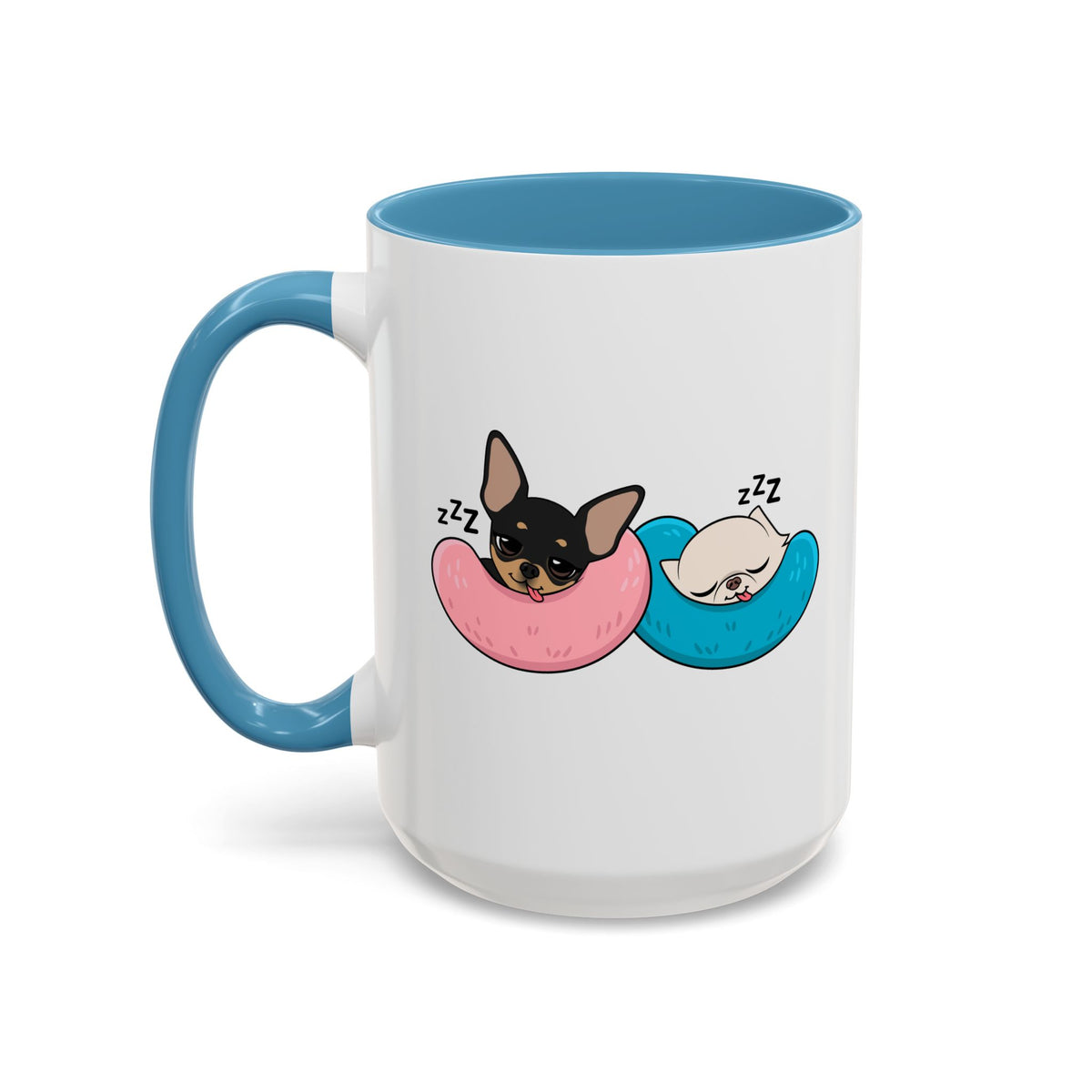 Nap Time Chihuahuas Accent Coffee Mug – Cozy Sibling Snoozes