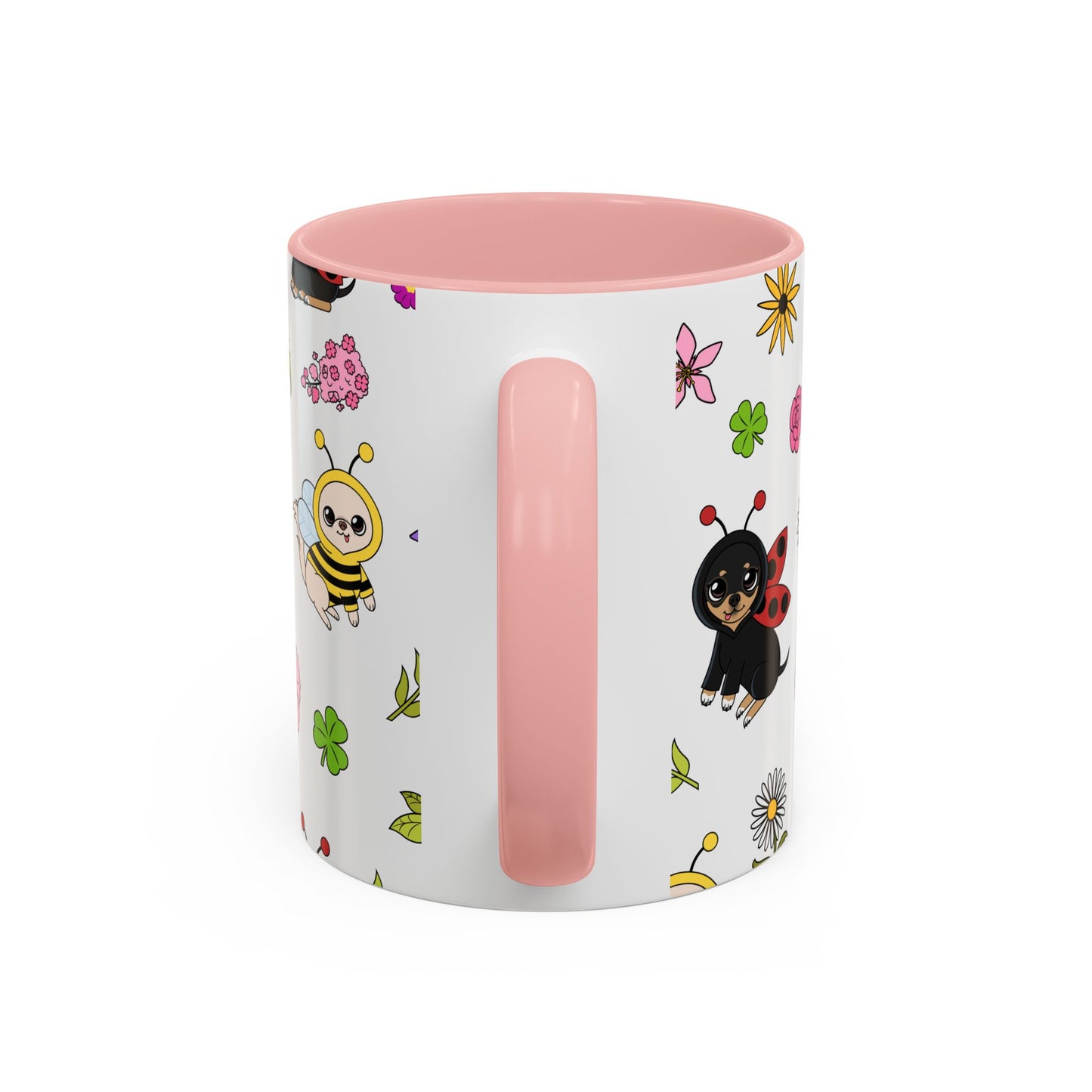 Bug‑Chis Pattern Accent Coffee Mug – Gentle Garden Sips