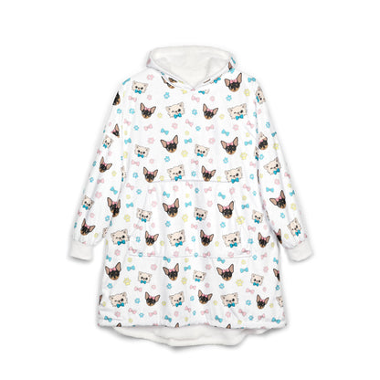 Cedric and Maya Winks & Bows Hooded Blanket – Cozy Presence