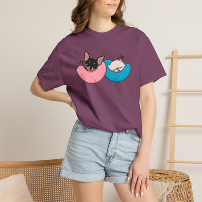 Nap Time Chihuahuas Unisex Garment-Dyed T-Shirt – Cozy Sibling Naps