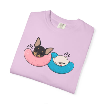 Nap Time Chihuahuas Unisex Garment-Dyed T-Shirt – Cozy Sibling Naps