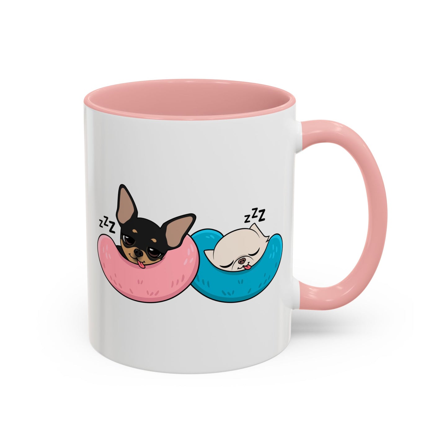 Nap Time Chihuahuas Accent Coffee Mug – Cozy Sibling Snoozes