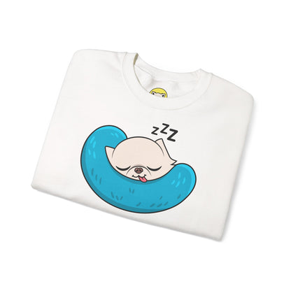 Sleepy Nap Time Cedric Unisex Crewneck Sweatshirt – Blue Calm