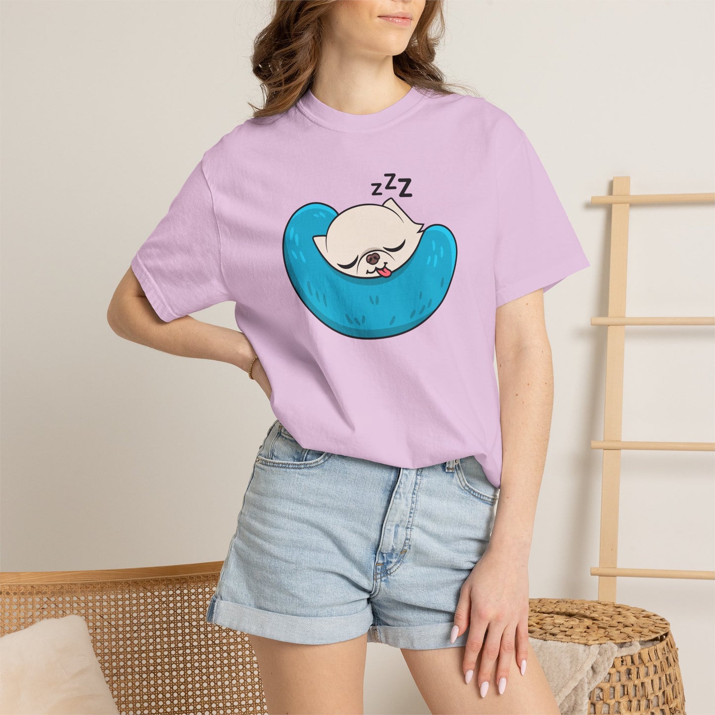 Sleepy Nap Time Cedric Garment-Dyed T-Shirt – Blue Calm
