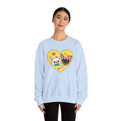 💛 Cedric & Maya’s Sunshine Sibling Sweatshirt – Yellow Heart Edition 💛