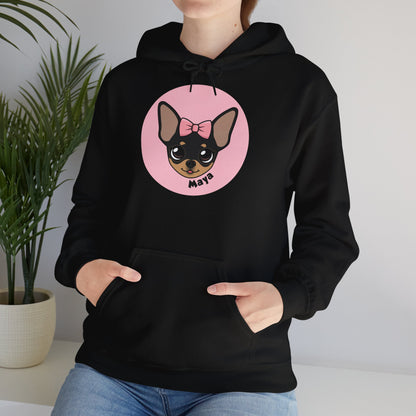 Tiny Chihuahua Maya's Cozy Comfort Hoodie - Dark Edition - Tiny Chihuahua Shop